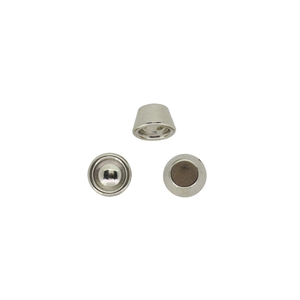 ADHESIVE BEADS - METALLIZED CCB - HALF CONE - 8x4.5mm NICKEL COLOR - 250g (1250pcs.)