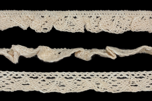 LACE - COTTON ELASTIC - MODEL 06 - 13mm IVORY (DARK) - 5meters