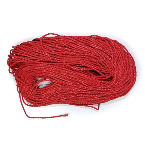 FAUX LEATHER - BRAIDED - 3mm RED - 100yards(91m)