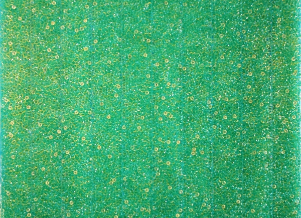 ADHESIVE BEADS - HOTFIX RESIN - RHINESTONE SHEETS - 23x40.5cm GREEN (LIGHT) - 1pc.