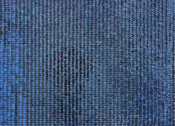 ADHESIVE BEADS - HOTFIX RESIN - SHEETS WITH RECTANGULAR SHAPED RHINESTONE - 38x23cm BLUE (DARK) - 1pc.