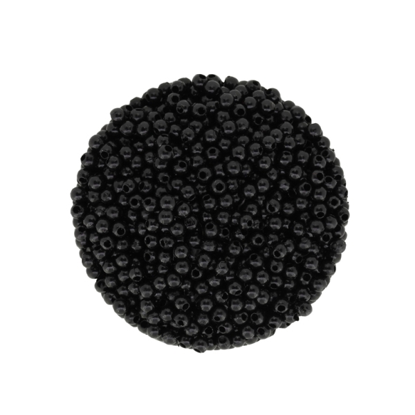 ACRYLIC IMITATION PLASTIC PEARLS - BALL - 3mm BLACK 21 - 50g Hole-1.2mm (4550pcs.)