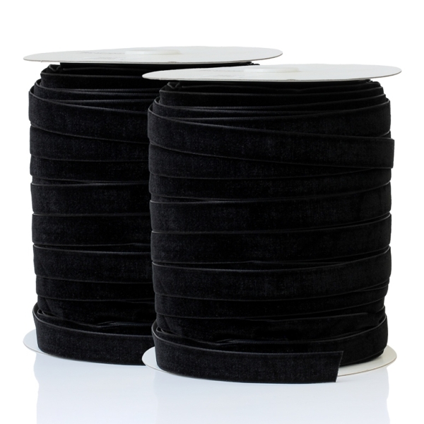 VELVET - 1.5cm BLACK 039 - 2x100 yards(91m)