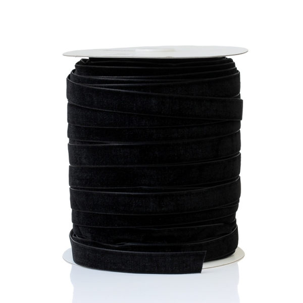 VELVET - 1.5cm BLACK 039 - 100 yards(91m)