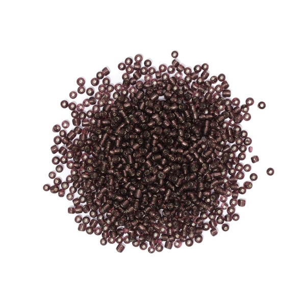 GLASS SEED BEADS - BALL 4mm - SILVER LINED - ROSE DUST 56 - PACKAGE 450g Hole-1.5mm