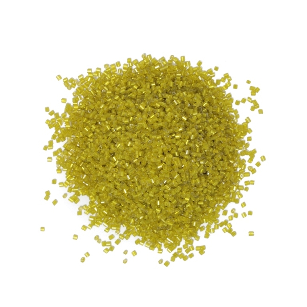 GLASS SEED BEADS - 2 CUT 2x2mm - SILVER THREAD - YELLOW 30 - PACKAGE 450g Hole-0.8mm