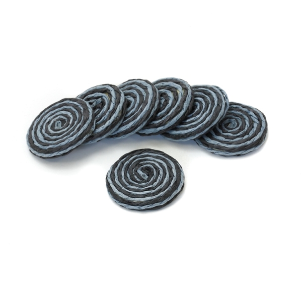 FIGURES FROM THREAD - CIRCLE 01 - 33x6mm - BLACK-BLUE (DARK) - 30pcs.