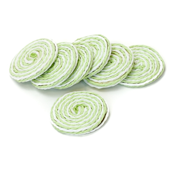 FIGURES FROM THREAD - CIRCLE 02 - 43x5mm - WHITE-GREEN - 30pcs.