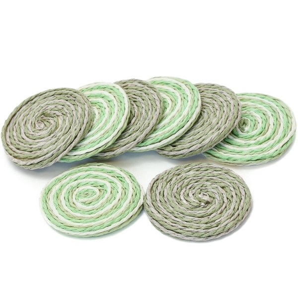 FIGURES FROM THREAD - CIRCLE 03 - 47x5mm - GREEN MIX - 30pcs.