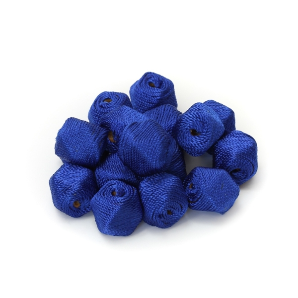 POLYHEDRON WITH THREAD - 22x20mm BLUE - 30pcs. Hole-4.0mm