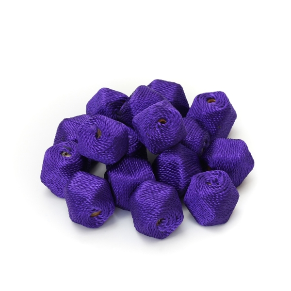 POLYHEDRON WITH THREAD - 22x20mm PURPLE - 30pcs. Hole-4.0mm