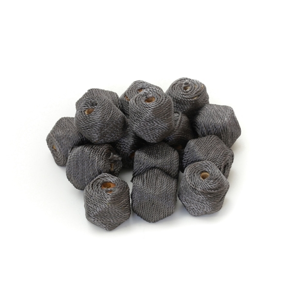 POLYHEDRON WITH THREAD - 22x20mm GRAY - 30pcs. Hole-4.0mm