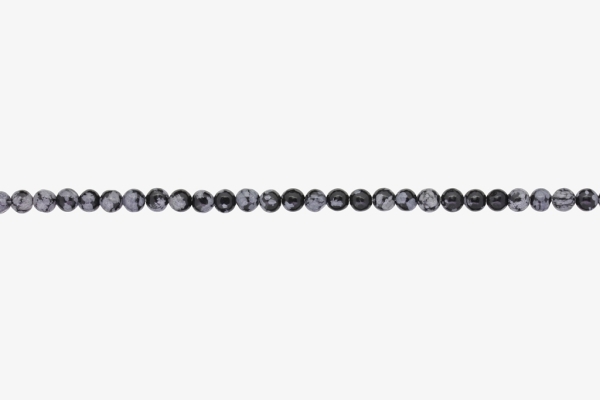 NATURAL STONE BEADS - ONYX SNOWFLAKE - 4mm - STRING (94pcs.) Hole-1.0mm