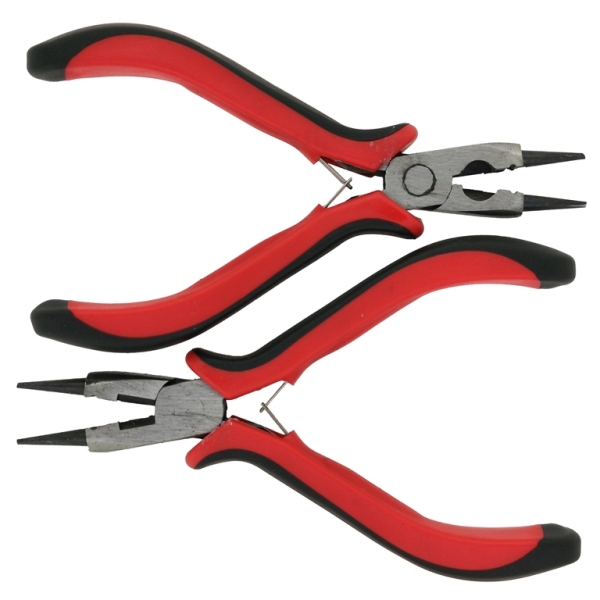 TOOLS - PLIERS WITH CUTTER - ROUND 03 - 12x48mm RED - 6pcs.