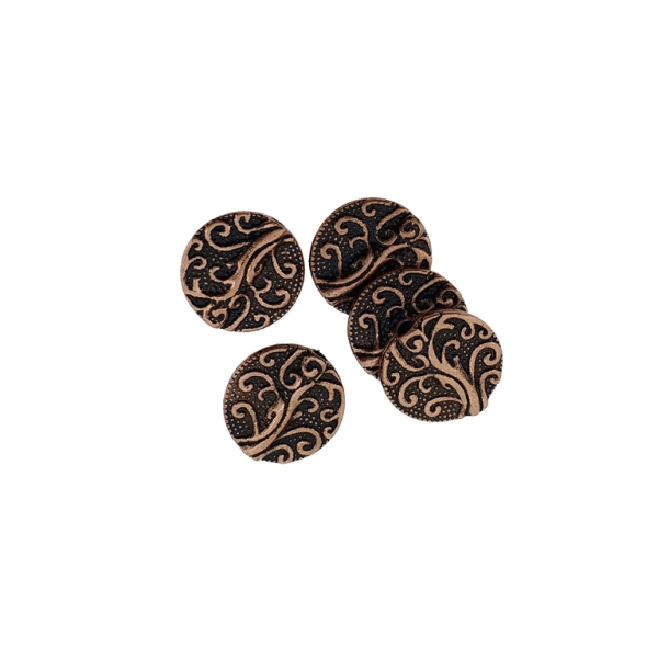 METAL BEADS - CIRCLE 03 THE TREE OF LIFE - 13x3mm ANTIQUE BRASS - 10pcs. Hole-1.8mm