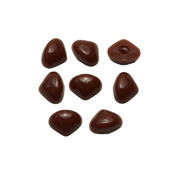 MATERIALS FOR CRAFT AND DECORATION - NOSE FOR GLUING - 9x7x4mm BROWN - 250pcs.