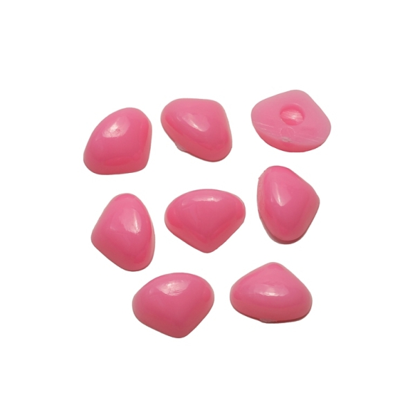 MATERIALS FOR CRAFT AND DECORATION - NOSE FOR GLUING - 9x7x4mm PINK (LIGHT) - 25pcs.