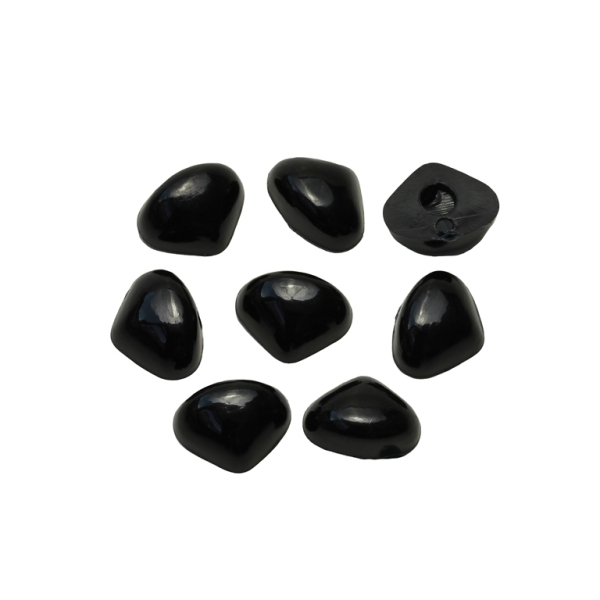 MATERIALS FOR CRAFT AND DECORATION - NOSE FOR GLUING - 9x7x4mm BLACK - 25pcs.