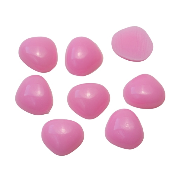 MATERIALS FOR CRAFT AND DECORATION - NOSE FOR GLUING - 12x10x4mm PINK (LIGHT) - 20pcs.