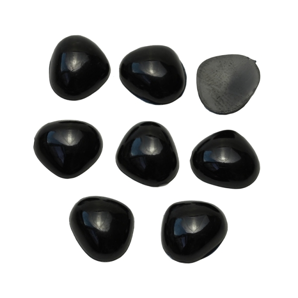 MATERIALS FOR CRAFT AND DECORATION - NOSE FOR GLUING - 12x10x4mm BLACK - 20pcs.