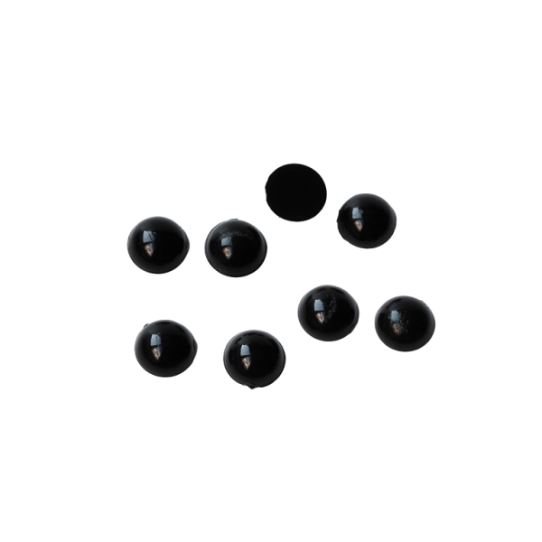 MATERIALS FOR CRAFT AND DECORATION - EYES FOR GLUING - 6x3mm BLACK - 100pcs.