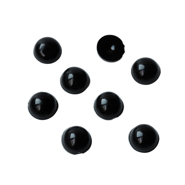 MATERIALS FOR CRAFT AND DECORATION - EYES FOR GLUING - 8x4mm BLACK - 50pcs.