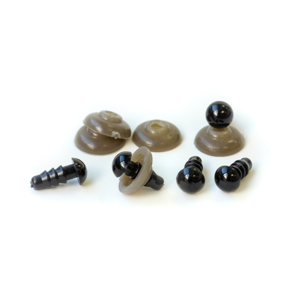 MATERIALS FOR CRAFT AND DECORATION - SAFETY EYES - 6x3mm BLACK - 50pcs.