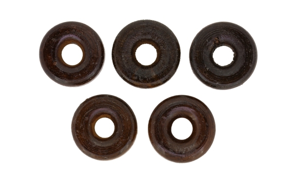 WOODEN RINGS - 29x10mm BROWN (DARK) - 10 pcs. Hole-9.0mm