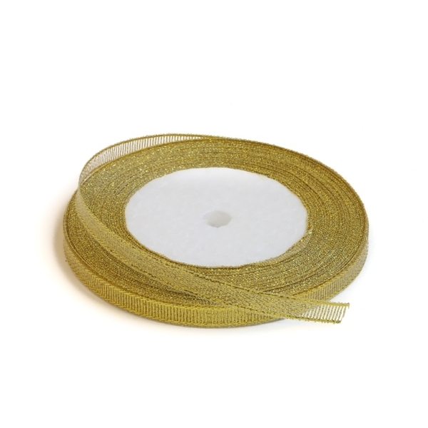 SATIN LAME 0.6cm - GOLD - 25yards(22m)