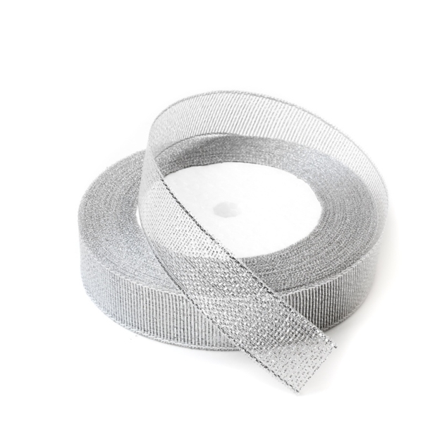 SATIN LAME 2.0cm - SILVER - 25yards(22m)