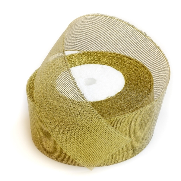 SATIN LAME 4.0cm - GOLD - 25yards(22m)