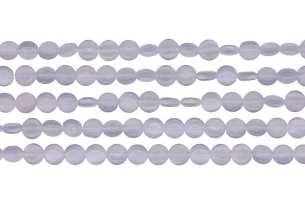 BEADS FROM NATURAL STONES - CAT'S EYE - BONIBON - 8x3mm PURPLE (LIGHT) 02 - PACKAGE (5x50pcs.) Hole-1.0mm