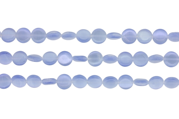 BEADS FROM NATURAL STONES - CAT'S EYE - BONIBON - 10x4mm BLUE 02 - PACKAGE (3x40pcs.) Hole-1.0mm