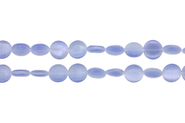 BEADS FROM NATURAL STONES - CAT'S EYE - BONIBON - 12x4mm BLUE 02 - PACKAGE (2x33pcs.) Hole-1.0mm