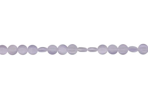 BEADS FROM NATURAL STONES - CAT'S EYE - BONIBON - 8x3mm PURPLE (LIGHT) 02 - STRING (50pcs.) Hole-1.0mm