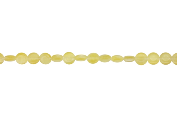 BEADS FROM NATURAL STONES - CAT'S EYE - BONIBON - 8x3mm CHAMPAGNE (LIGHT) - STRING (50pcs.) Hole-1.0mm