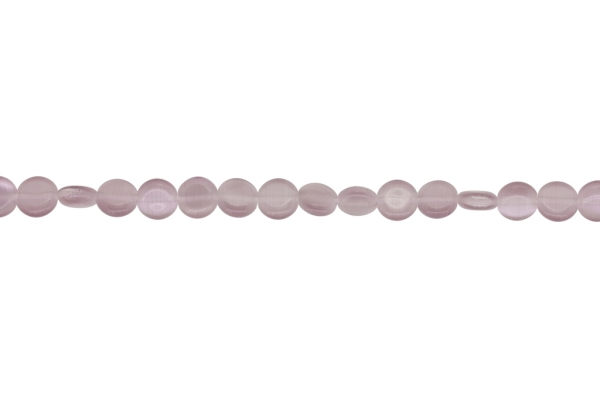 BEADS FROM NATURAL STONES - CAT'S EYE - BONIBON - 8x3mm PURPLE (LIGHT) - STRING (50pcs.) Hole-1.0mm