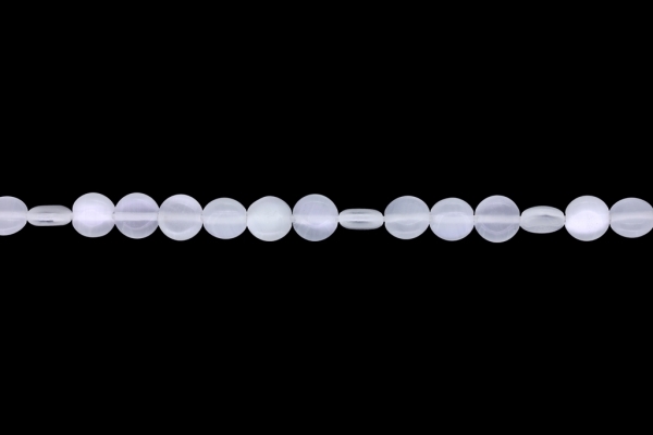 BEADS FROM NATURAL STONES - CAT'S EYE - BONIBON - 8x3mm WHITE - STRING (50pcs.) Hole-1.0mm