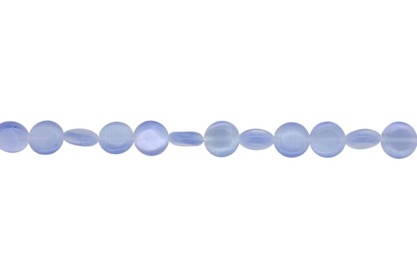 BEADS FROM NATURAL STONES - CAT'S EYE - BONIBON - 10x4mm BLUE 02 - STRING (40pcs.) Hole-1.0mm