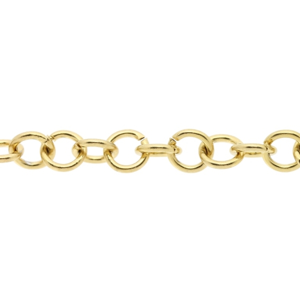 METAL CHAIN - STEEL 316 - CABLE RING - 5x0.9mm GOLD - 1meter