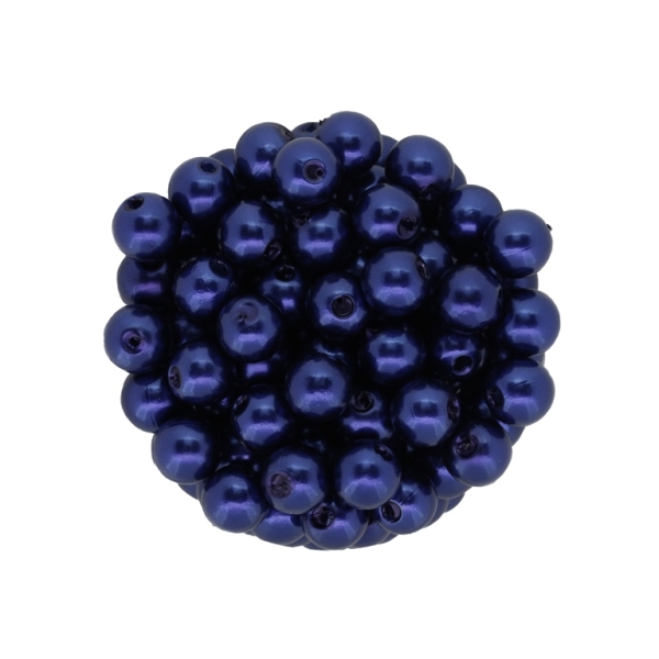 ACRYLIC IMITATION PLASTIC PEARLS - BALL - 8mm BLUE (DARK) 55 - 50g Hole-2.0mm (210pcs.)