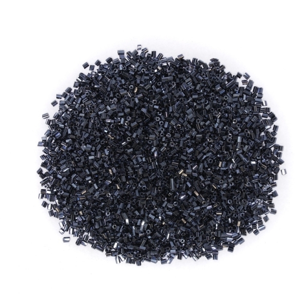 GLASS SEED BEADS - 2 CUT 2х2mm - IRIS - HEMATITE 706 - PACKAGE 450g Hole-0.8mm