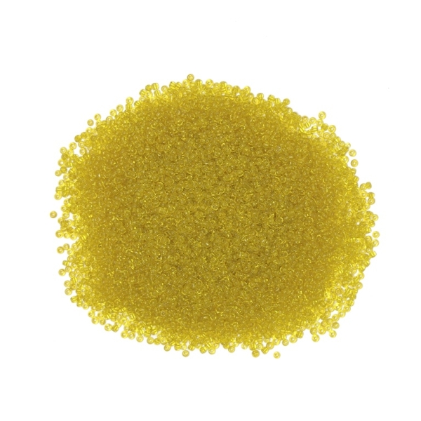 GLASS SEED BEADS - BALL 2mm - TRANSPARENT - YELLOW 10 - PACKAGE 450g Hole-0.8mm