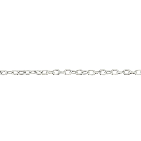 METAL CHAIN - CABLE OVAL - 0.6x3x2mm NICKEL - NICKEL FREE - ROLL 100meters