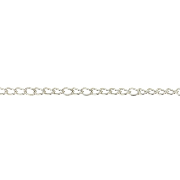 METAL CHAIN - TAIL EXTENSION EXTENSION - 0.6x3.5x2.5mm NICKEL - NICKEL FREE - ROLL 100meters