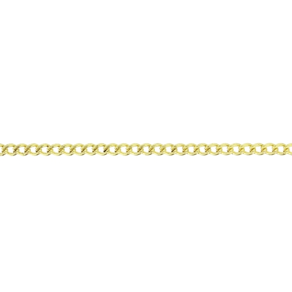 METAL CHAIN - TAIL EXTENSION EXTENSION - 0.6x3x2mm GOLD - NICKEL FREE - ROLL 100meters