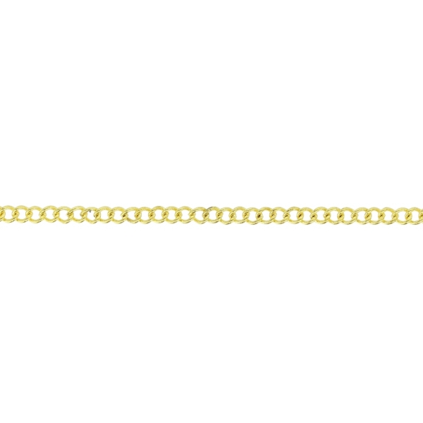 METAL CHAIN - SOLDERED - TAIL EXTENSION EXTENSION - 0.6x2.5x2mm GOLD - NICKEL FREE - ROLL 100meters