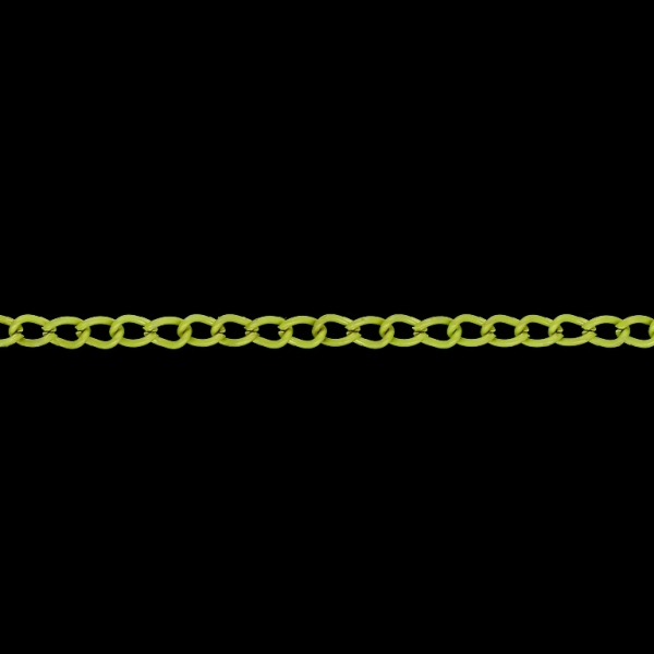 МЕТАЛЕН СИНДЖИР - ЦВЕТЕН - TAIL EXTENSION ПЛЕТКА УДЪЛЖИТЕЛ - 0.6х3.5х2.5мм ЖЪЛТО ЕЛЕКТРИКОВО - РОЛКА 100метра