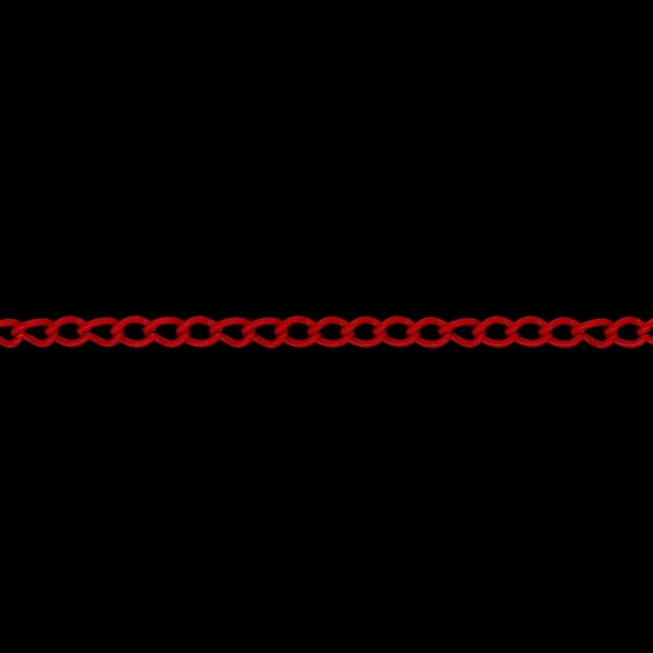 МЕТАЛЕН СИНДЖИР - ЦВЕТЕН - TAIL EXTENSION ПЛЕТКА УДЪЛЖИТЕЛ - 0.6х3.5х2.5мм ЧЕРВЕНО - РОЛКА 100метра