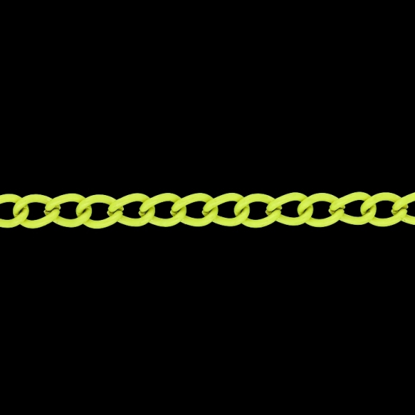 METAL CHAIN - COLORFUL - TAIL EXTENSION EXTENSION - 1.0x6.5x4mm YELLOW ELECTRICAL - ROLL 50meters